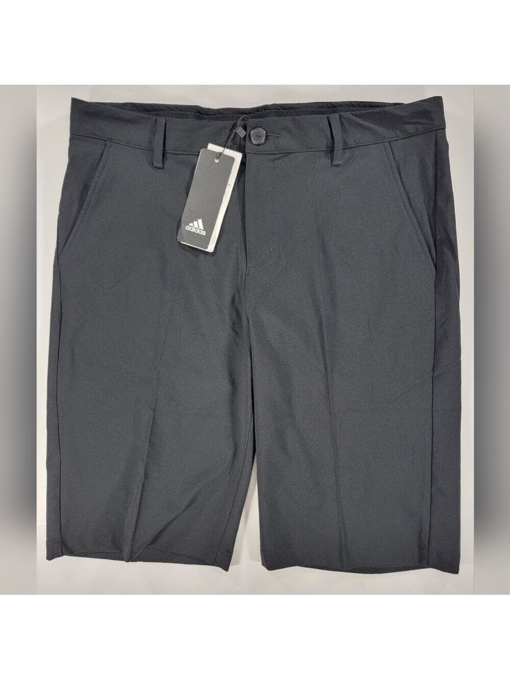 New Adidas Boys XL Aeroready Performance Stretch Golf Casual Shorts Solid Black